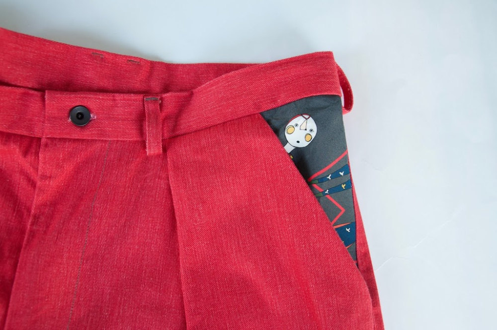 Terra pants (plus a little extra) in Mannine fabric