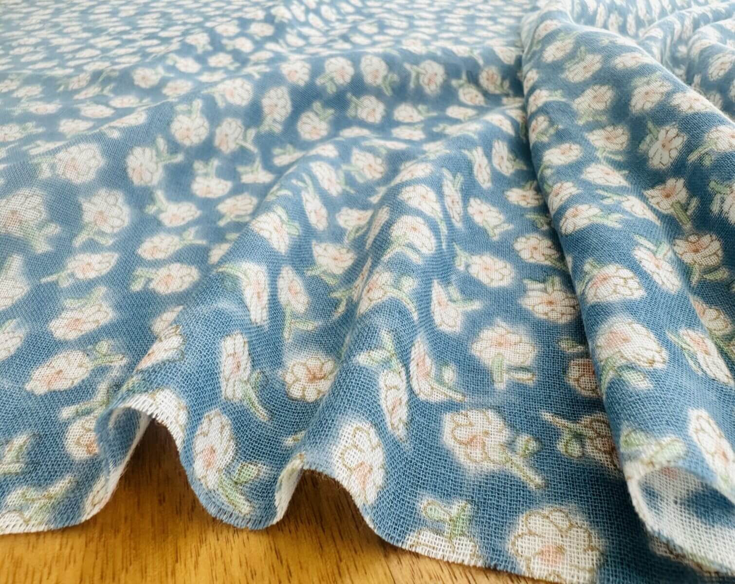 Hanauta Double Gauze- Blue - Image 4